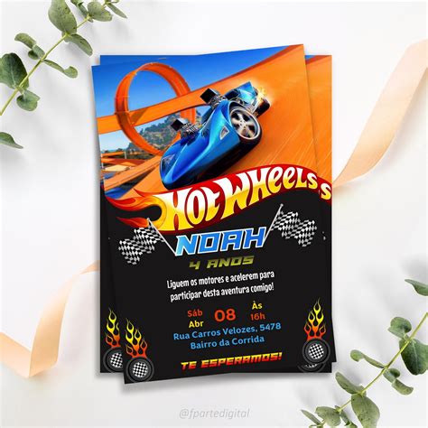 Convite Digital Hot Wheels Elo Produtos Especiais
