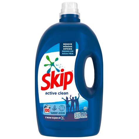 Detergente De Lavar Roupa - Detergente Máquina Roupa Líquido Active Clean Skip - 100 doses ...