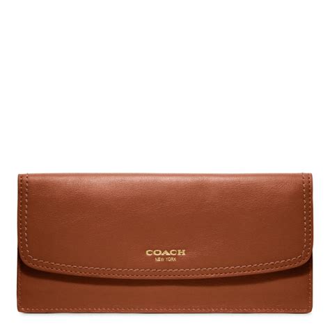 Lyst Coach Legacy Leather Soft Wallet In Brown