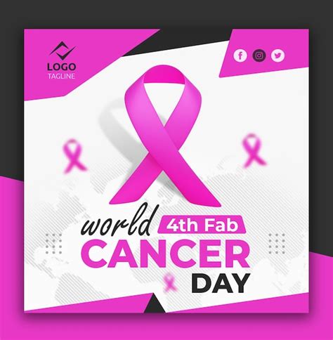 Premium Psd World Cancer Day D Pink Social Media Post