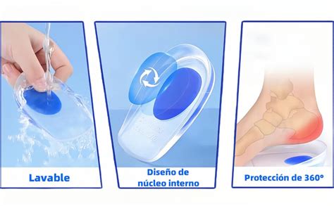 Pares Taloneras De Gel Para Hombre Y Mujer Plantillas De Gel Para