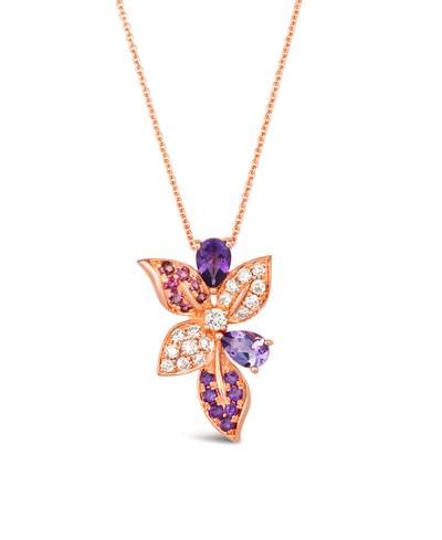 K Strawberry Gold Pendant Nude Diamonds WJTL Le Vian