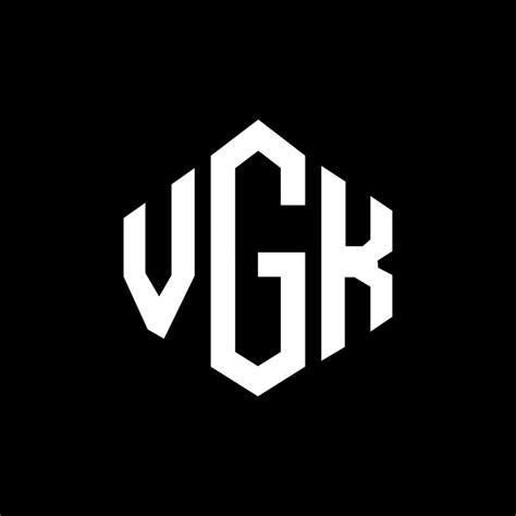 VGK letter logo design with polygon shape. VGK polygon and cube shape ...