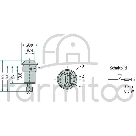 Interrupteur à bouton poussoir Same Deutz Fahr 2 7659 141 0 50704018