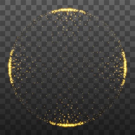 Forma De C Rculo De Efecto De Luz Vectorial Sobre Un Fondo Negro