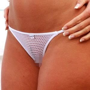 Tangaland String Bikini Fishnet White Large Net Optic Mesh Etsy Canada
