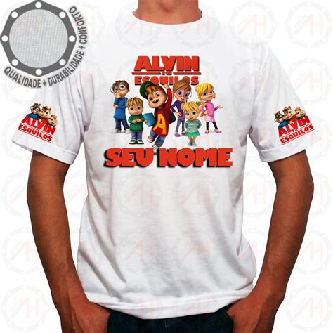Camiseta Alvin E Os Esquilos - Camiseta Alvin e os Esquilos Todos Personagens Camisa Personalizada ...