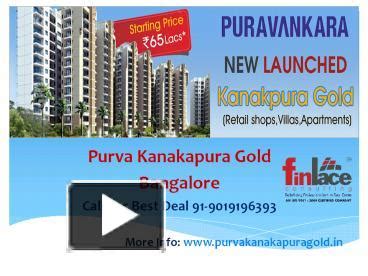 PPT New Project Launch By Puravankara Kanakapura Gold PowerPoint