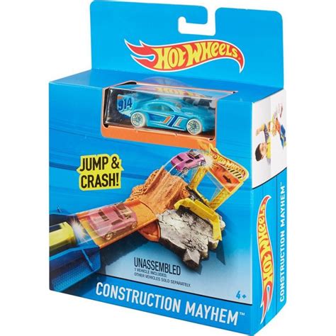 Hot Wheels dráha do kapsy DKR44 Chaos na stavbě 4KIDS cz