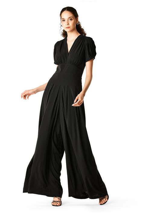 Shop Twill Crepe Palazzo Jumpsuit Eshakti