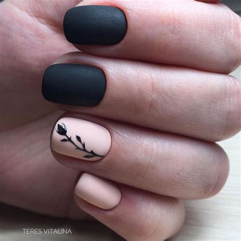 Black Rose and nude and black matte polish Ответ пиши в комментариях nails pages лучшие