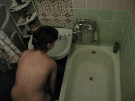 Ceiling Voyeur Hidden Cam Catches Brunette Babe In The Shower Porn Pictures XXX Photos Sex