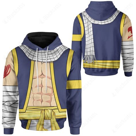 Anime Fairy Tail Etherious Natsu Dragneel Costume Hoodie Sweatshirt T