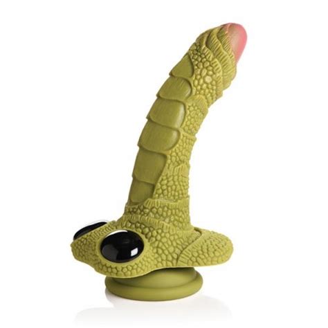 Creature Cocks Swamp Monster Scaly Silicone Dildo Green Sex Toy