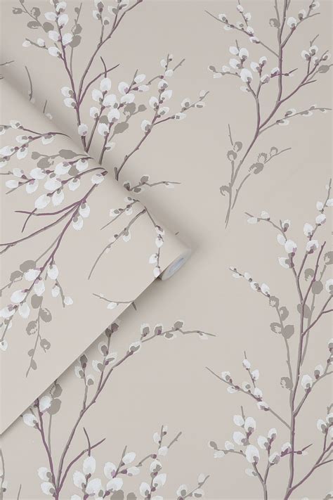 Buy Laura Ashley Natural Pussy Willow Wallpaper Wallpaper From The Next Uk Online Shop