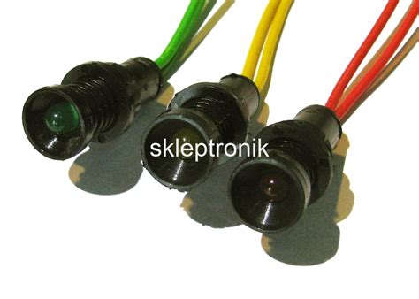 Kontrolka led 12V DC biała mig