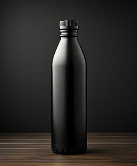 Premium Ai Image Blackout Hydration The Allure Of Black Water Bottles