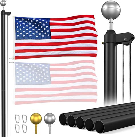 Amazon.com : Panta Flag Pole for Outside In Ground, 20FT Sectional Flag