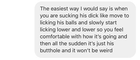 When My Friend Told Me Her Boyfriend Wanted Her To Lick His Ass This Was The Best I Came Up With