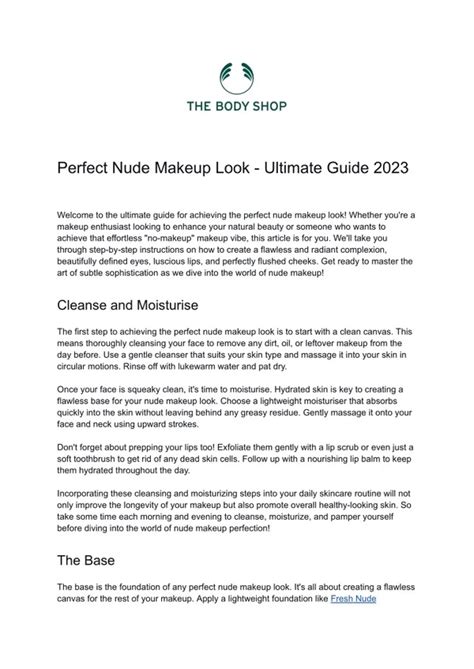 Ppt Perfect Nude Makeup Look Ultimate Guide Powerpoint Presentation Id