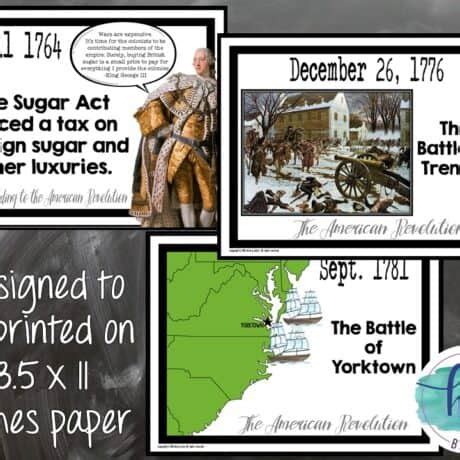 American Revolution Timeline Printable - By History Gal