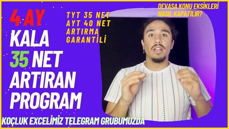 4 AY Kala Her İhtiyaca Göre Program Program Nasıl Oluşturulur 35 Net