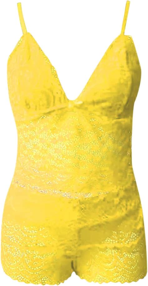 Womens Sexy Lace Floral High Waist Lingerie Sets Solid Trendy Two Pieces Sling Camisole Top