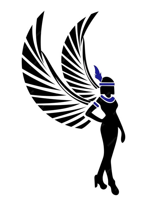 Premium Vector Egyptian Goddess Maat Vector Illustration Graphic Design