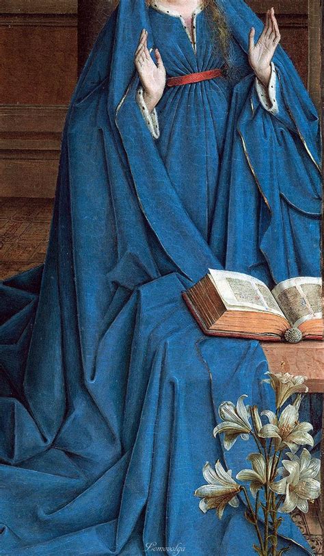 A Painting Of A Man In Blue Robes And Holding An Open Book With His Hands