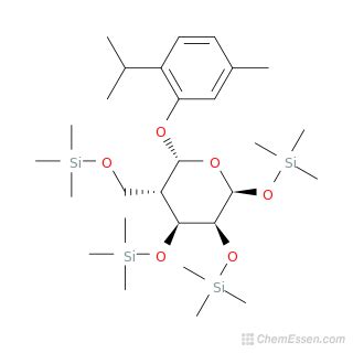 Thymol Beta D Glucopyranoside Tetrakis O Trimethylsilyl Structure