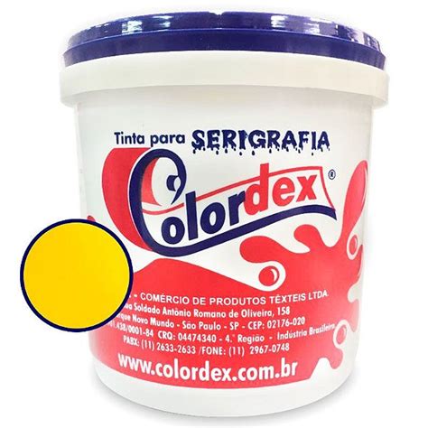 Tinta Para Serigrafia Colordex Hidrocolor Mix Amarelo Ouro 1Kg