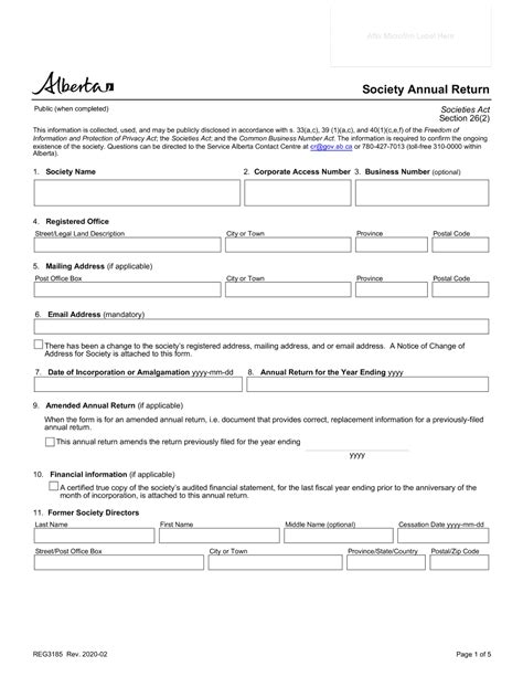 Canada REG3185 2024 Form Printable Blank PDF Online