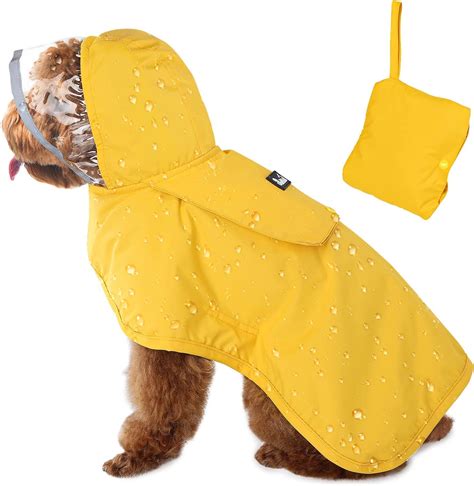 Lukovee Impermeable Para Perro Chamarra De Lluvia Ajustable Para