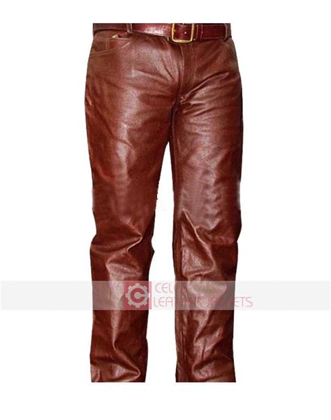 Buy Mens Brown Leather Pant