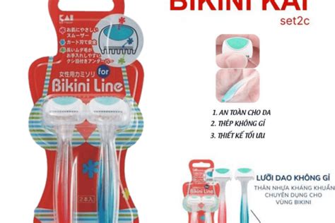 COMBO 3 Set Dao Cạo Bikini Thân Nhựa Kai Razor For Bikini Line 1 Set Gồm 2 Cây Của Nhật BDCare