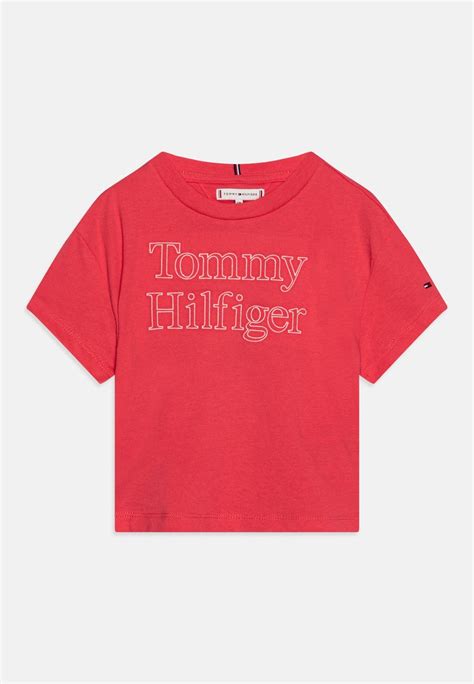 Tommy Hilfiger Titch Tee S S T Shirt Con Stampa Laser Pink Fuxia