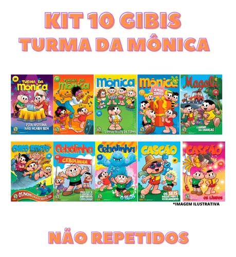 Turma Da Mônica Kit 10 Gibis Novos E Não Repetidos MercadoLivre