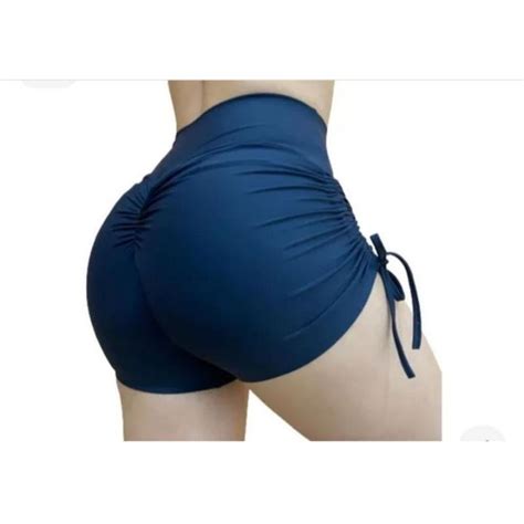 Shorts Fitness LEVANTA E EMPINA BUMBUM Amarração lateral Shopee