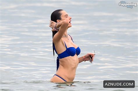 Alessandra Ambrosio Sizzles In Sexy Blue Bikini On Florianopolis