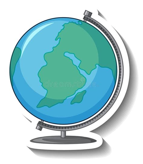 Earth Globe Model Sticker Stock Vector Illustration Of Sticker 238291518