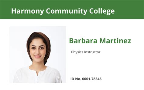 Free Community College Id Card Template Edit Online And Download