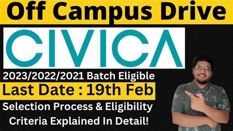 Civica Off Campus Recruitment Batch Eligible Youtube