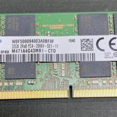 Jual samsung 1x32 GB DDR4-2666 SODIMM PC4-21300v-s dual rank x8 module ...