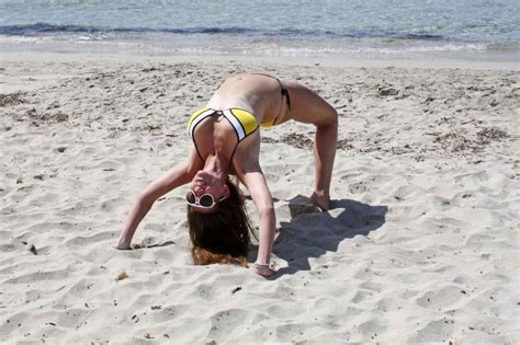 Imogen Thomas In A Bikini On A Beach In Spain June Celebsla