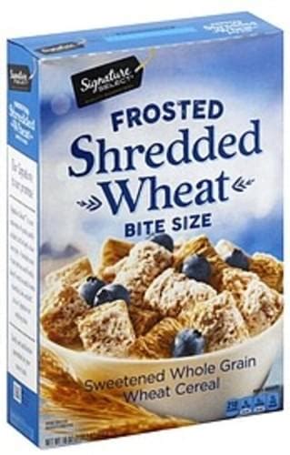 Signature Select Frosted Shredded Wheat Bite Size Cereal 18 Oz Nutrition Information Innit