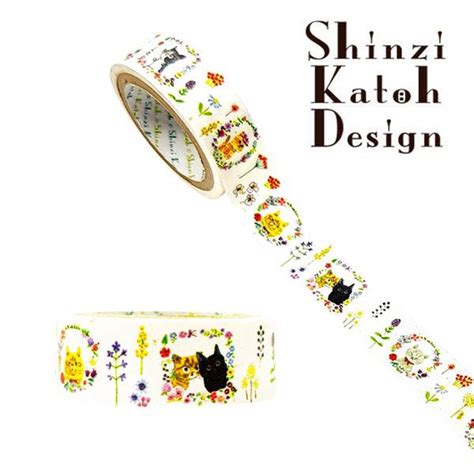 マスキングテープ シール堂 シンジカトウ Shinzi Katoh バナナペーパーテープ Chaton Chaton Flower Bp Tp