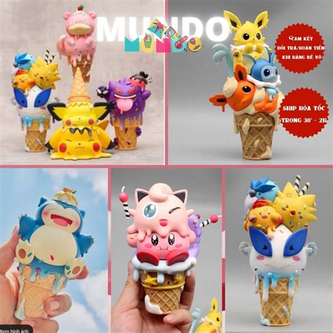 T T Ng Th Ch Cao Hot Trend Size X Kem Pokemon Ice Cream Pikachu Size Xl T Ng Th Ch Cao