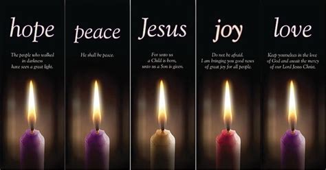 Hope Peace Joy Love and Jesus Advent Banner Set of 5, 63 Inch (Banners ...