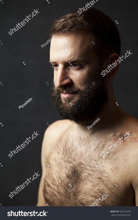 Shirtless Bearded Good Looking Man Naked Stock Photo 562515202 Shutterstock