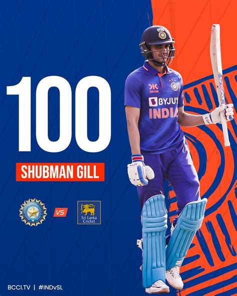 Shubman Gill Brings Up His 2nd Odi Century As He Scores 11697 Rcricket